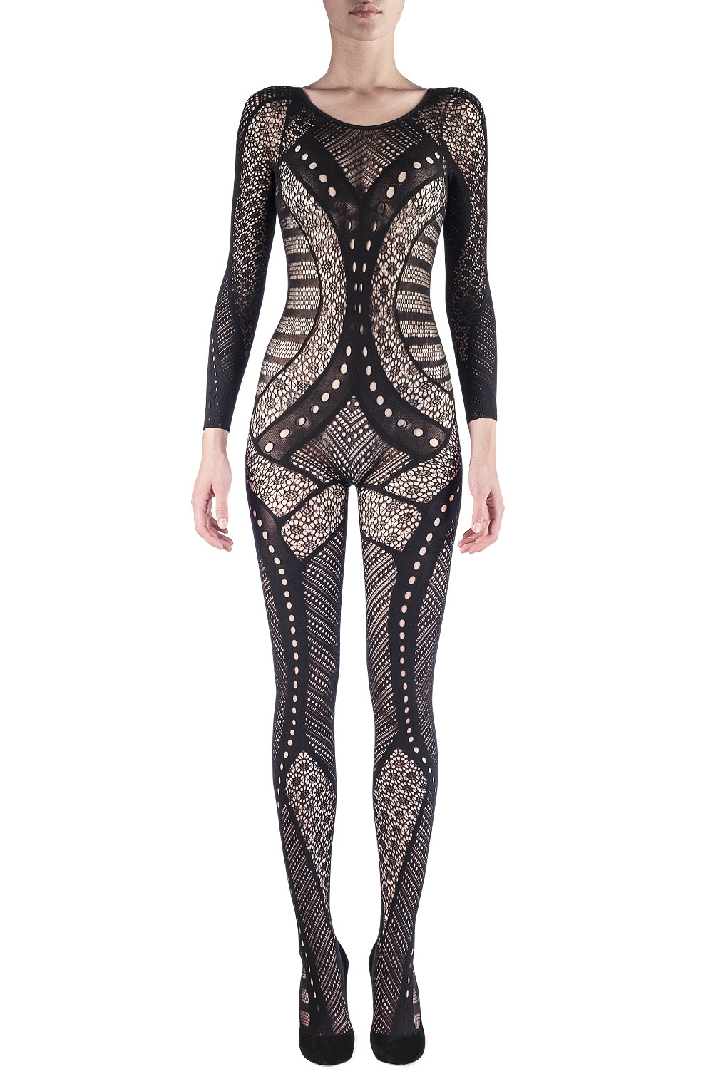 ENGINEERED LACE BODYSUIT