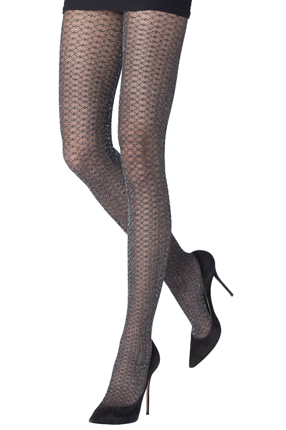 METALLIZED BEEHIVE TIGHTS