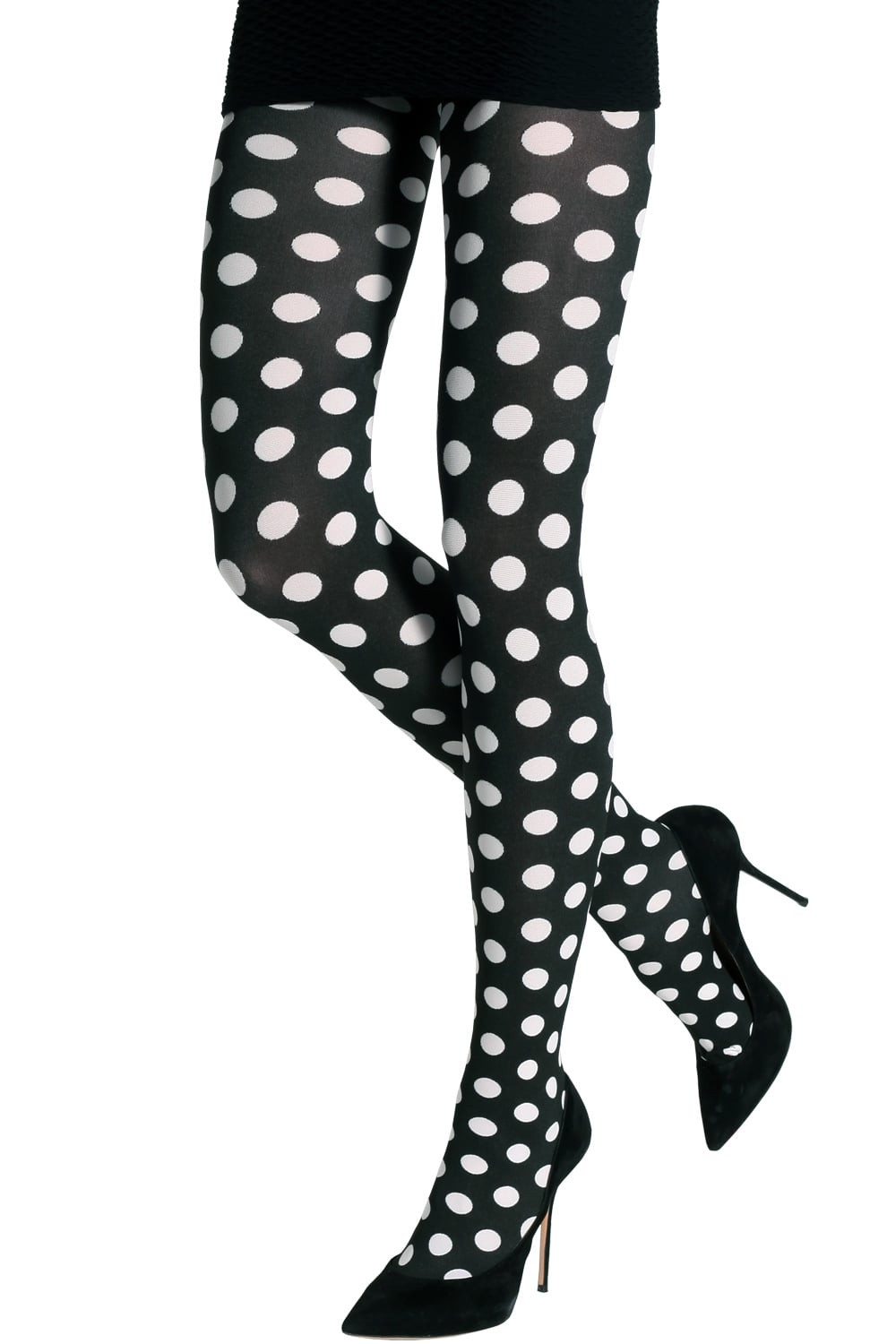 Two Toned Medium Dots Tights, Timeless Styles, Women