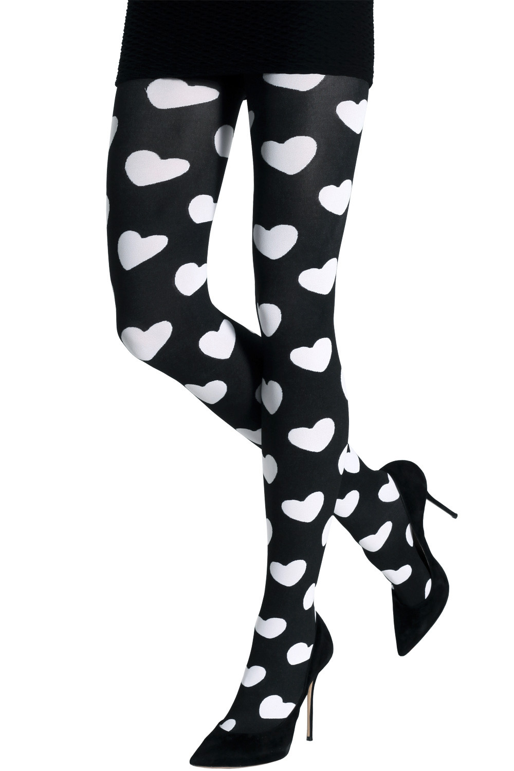 Two Toned Hearts Tights, Timeless Styles, Women