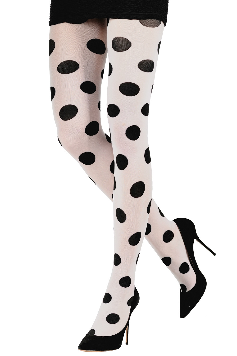 Two Toned Large Dots Tights, Timeless Styles, Women