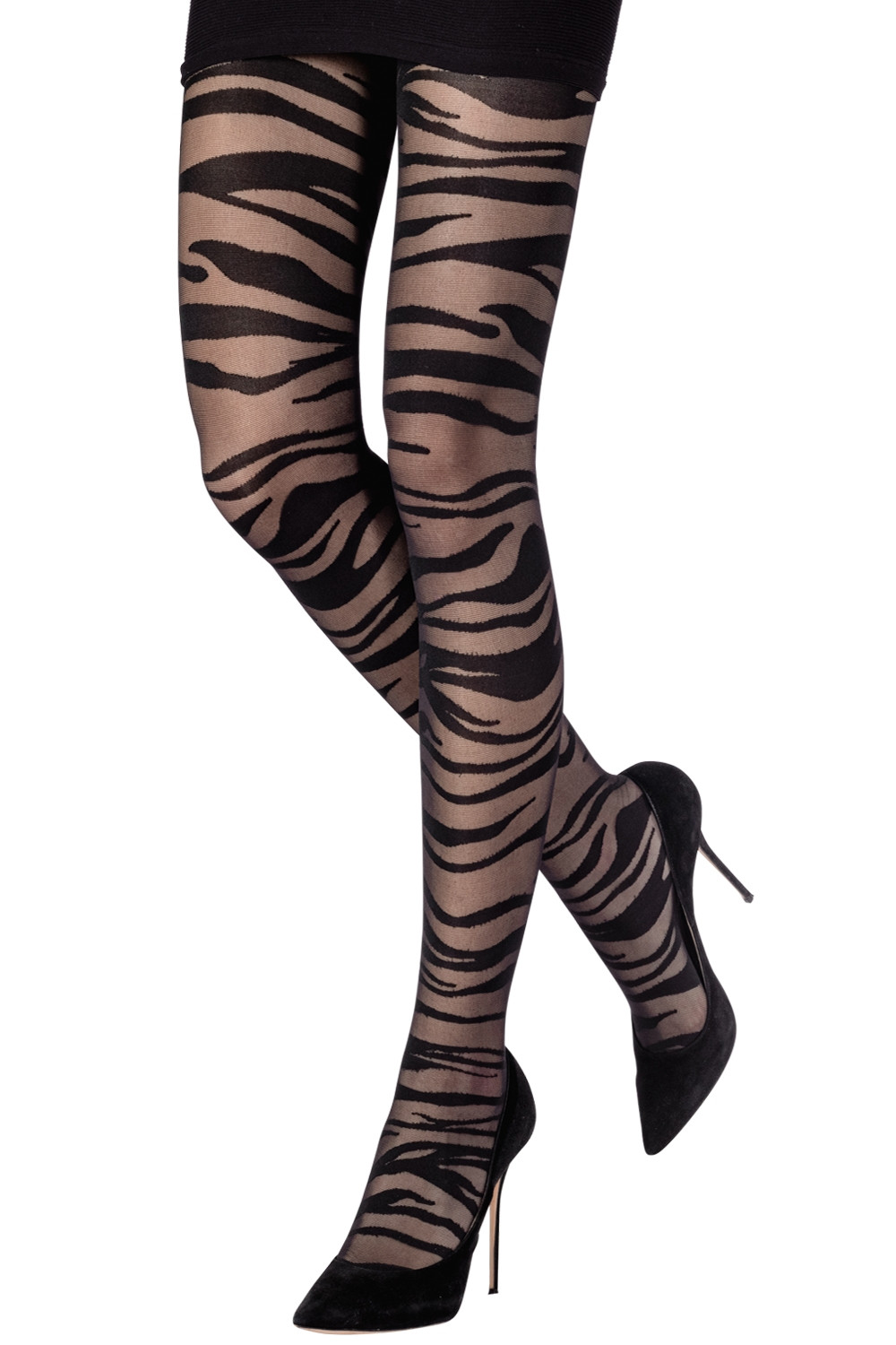 Danskin now zebra print black leggings medium
