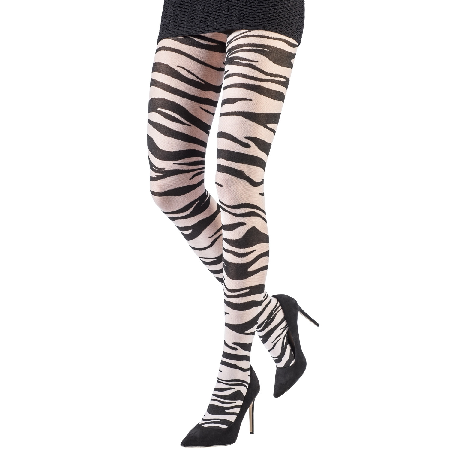 Two Toned Zebra Tights, Timeless Style, Women