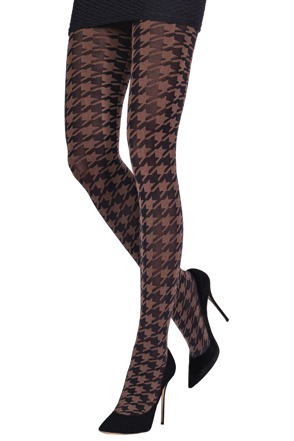 Calzedonia Houndstooth 30 Denier Sheer Tights Woman Stripes Size Xs/S