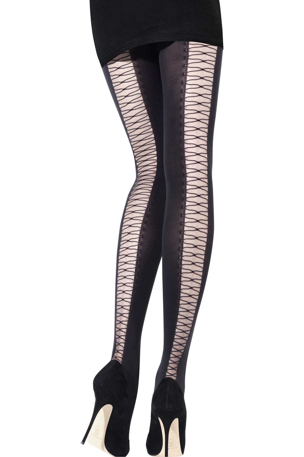 Two Toned Vertical Stripes Tights, Timeless Styles, Women