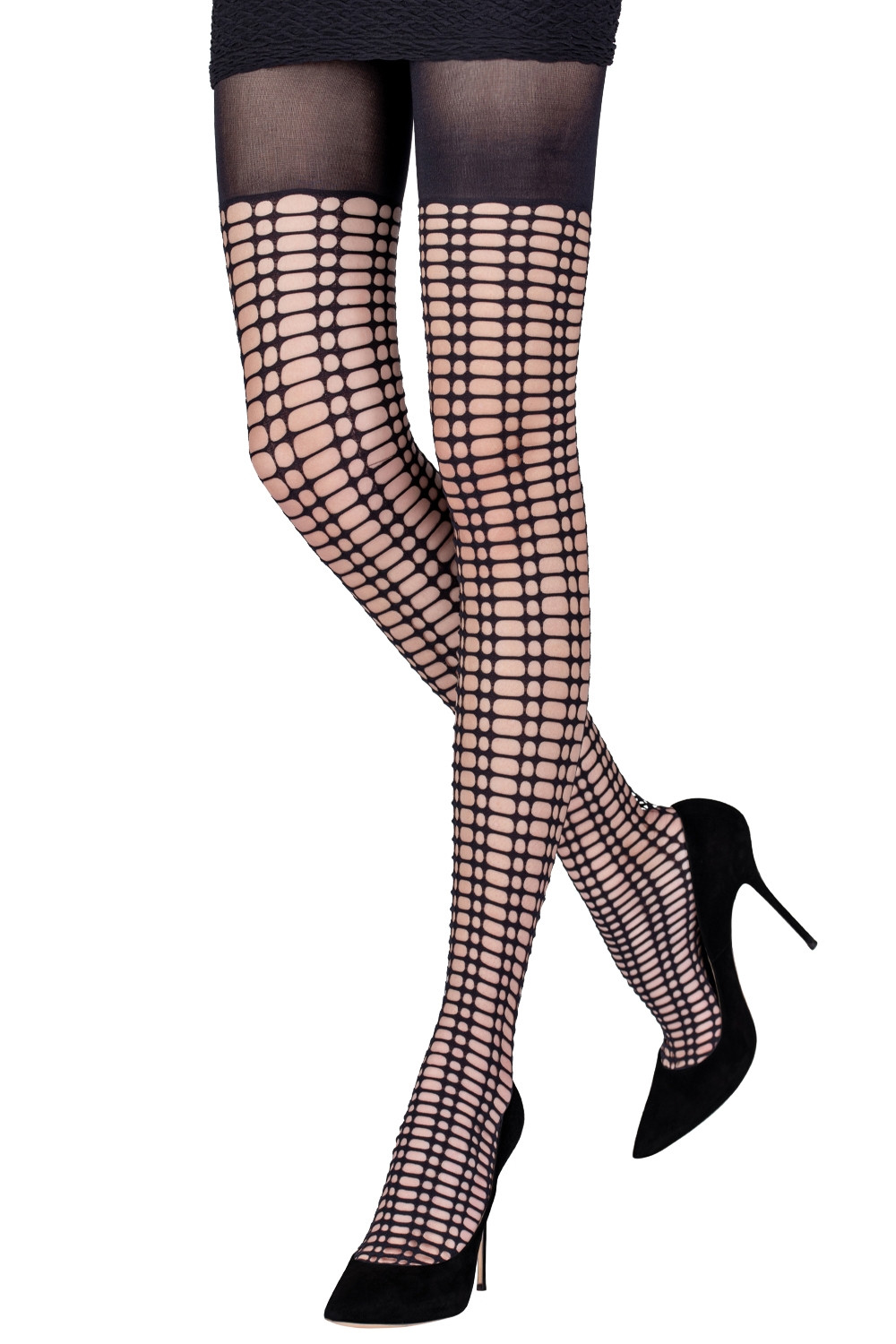 ILLUSION OVERKNEE GRID TIGHTS