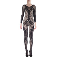 Engineered Lace Bodysuit | Jumpsuits | Women | Emilio Cavallini