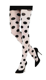 TWO TONED LARGE DOTS TIGHTS