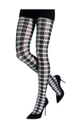 TWO TONED HOUNDSTOOTH TIGHTS