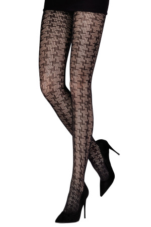 HOUNDSTOOTH OPENWORK TIGHTS