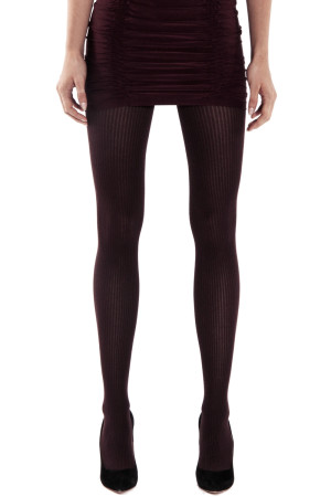 RIBBED VISCOSE/CASHMERE TIGHTS