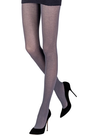 RIBBED VISCOSE/CASHMERE TIGHTS