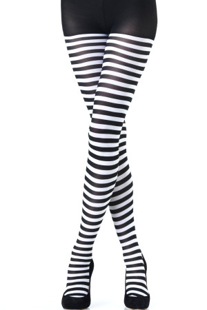 TWO TONED HORIZONTAL STRIPES TIGHTS