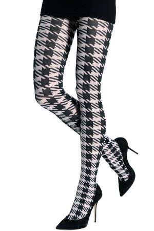 TWO TONED HOUNDSTOOTH TIGHTS