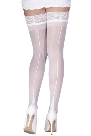 CLASSIC BACK SEAM STAY UP WITH LACE BAND