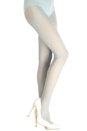 WHITE MICRO DOTTED TIGHTS