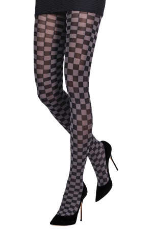 OPTICAL CHECKERED TIGHTS