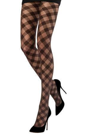 OBLIQUE TARTAN TIGHTS