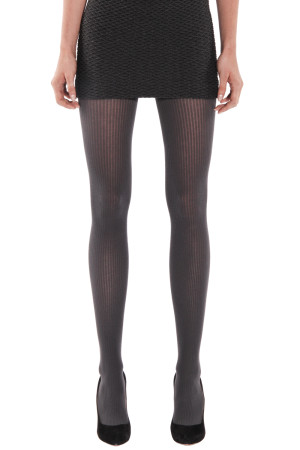RIBBED VISCOSE/CASHMERE TIGHTS
