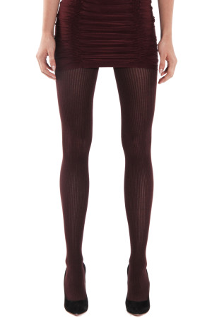 RIBBED VISCOSE/CASHMERE TIGHTS