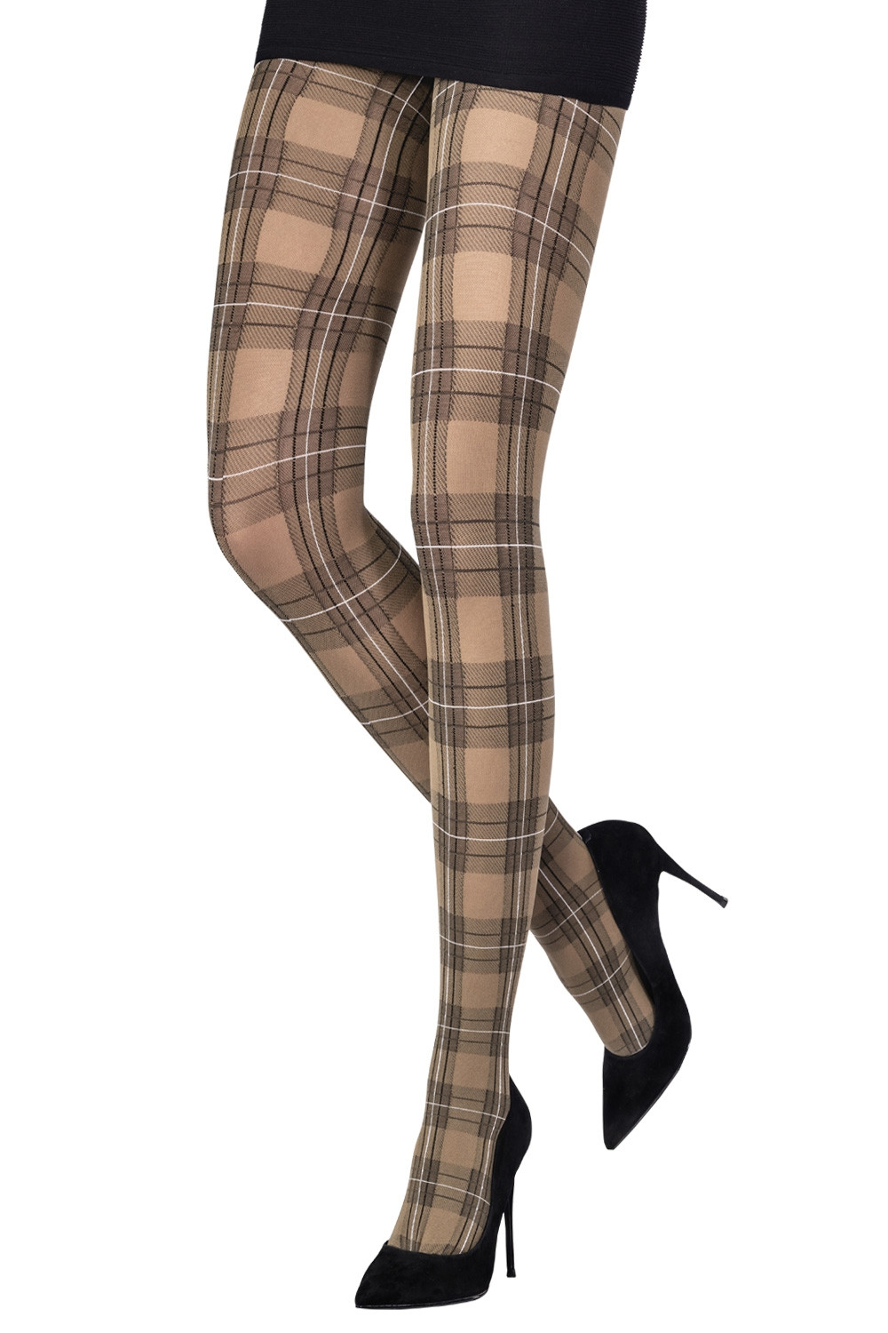 Calze Lunghe Donna Al Ginocchio A Quadri Tartan Multicolore - Ladydas